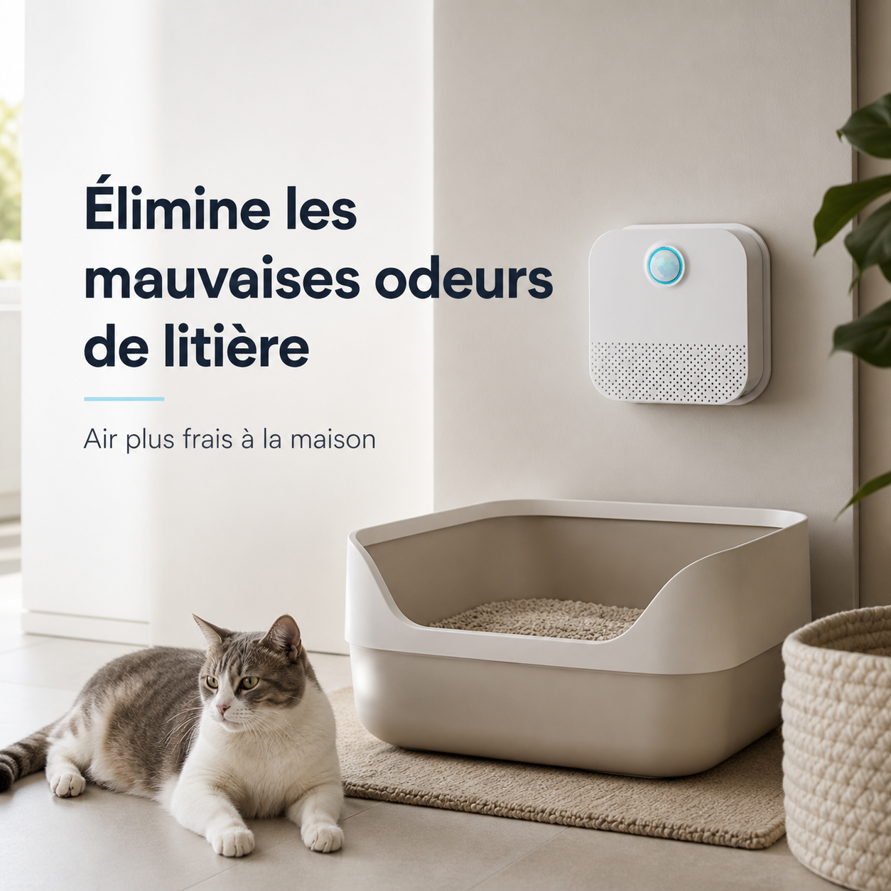 LitiFresh™ – Désodorisant Intelligent pour Litière de Chat