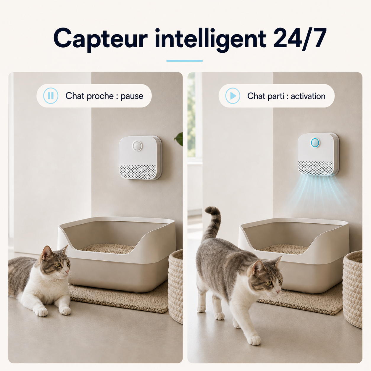 LitiFresh™ – Désodorisant Intelligent pour Litière de Chat