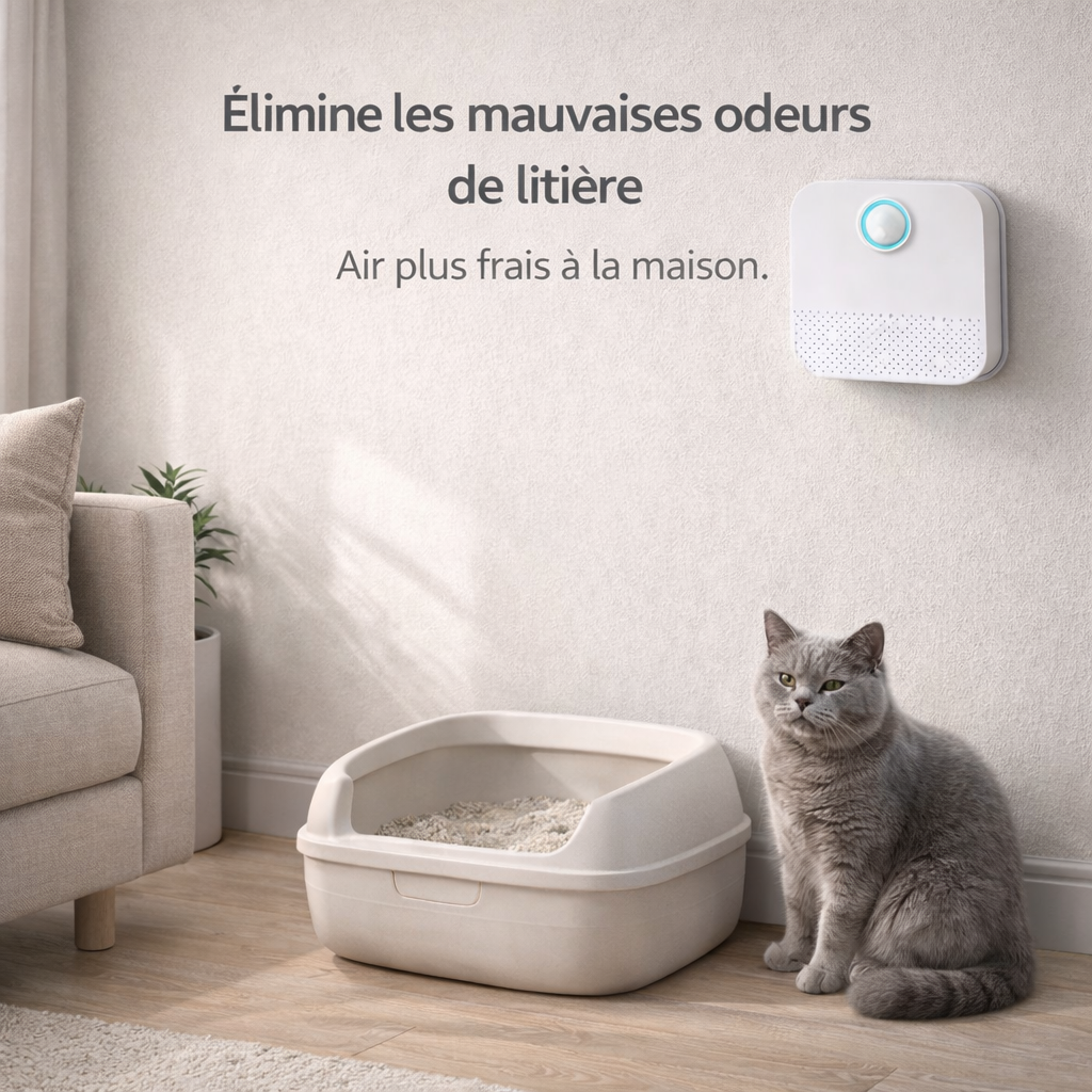 LitiFresh™ – Désodorisant Intelligent pour Litière de Chat